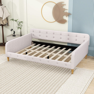 Upholstered Daybed with Button-Tufted Design