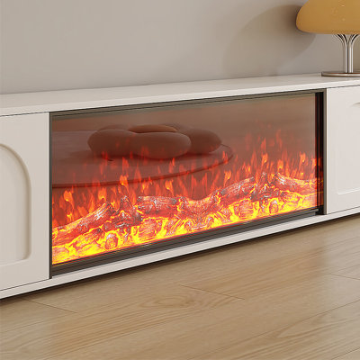 Modern simulation electronic fireplace TV cabinet