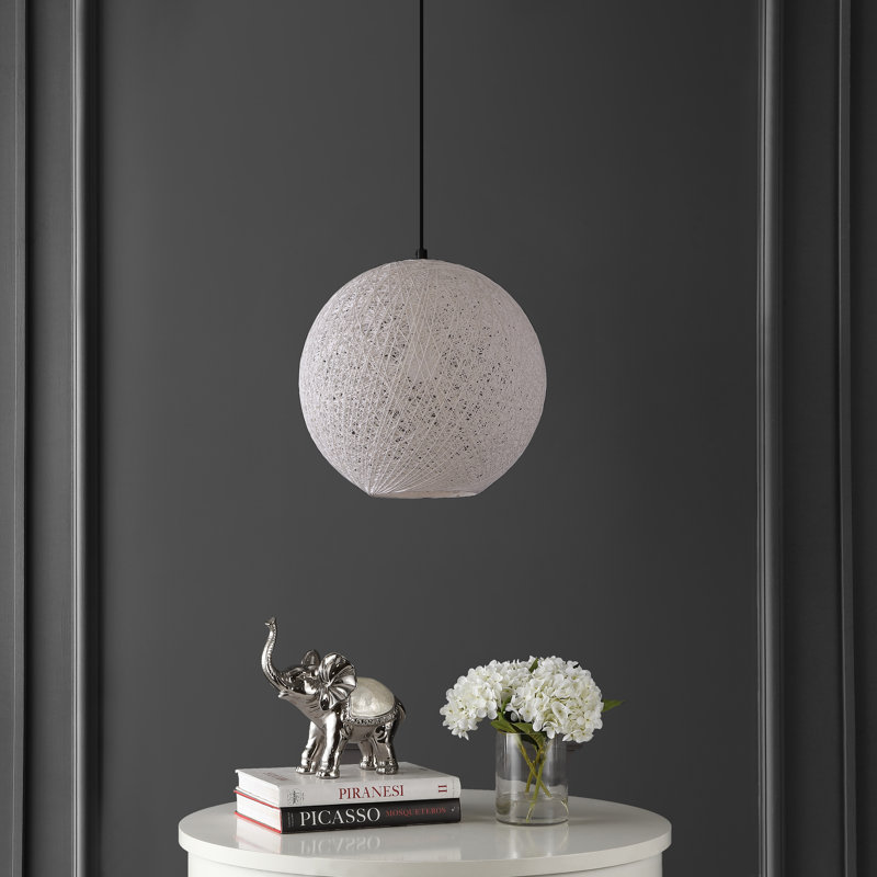 Anthoy 1 - Light White/Black Pendant, 72.5" H x 12" W x 12" D