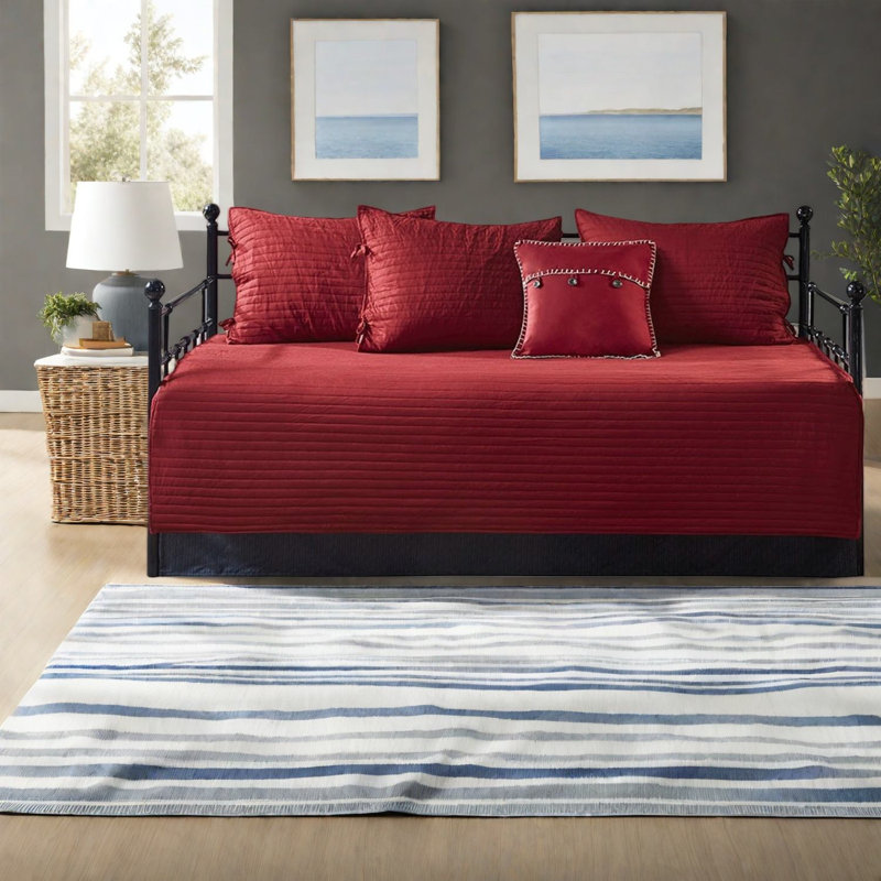 Reversible 6 Piece Microfiber Bedding Sets, Rustic Plaid Guest Home