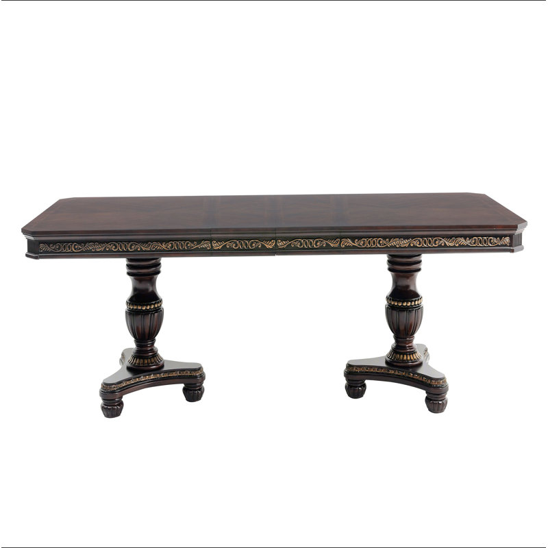 Table de salle à manger extensible 1 pièce avec 2 feuilles de cerisier Royal