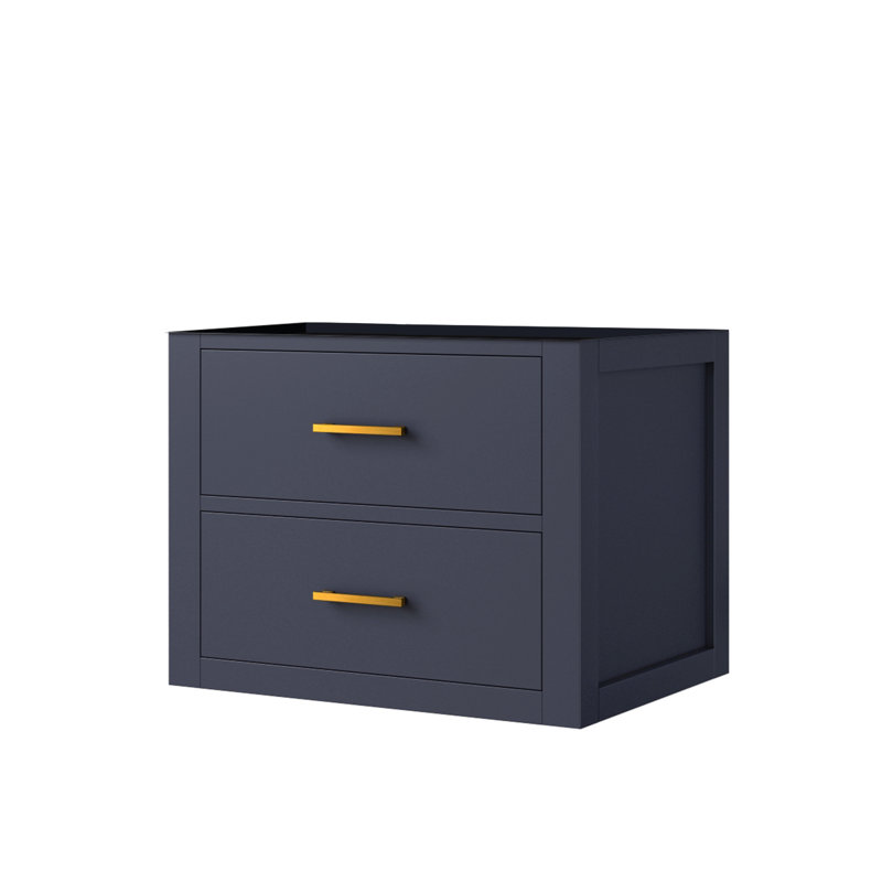 Single Bath Vanity 24 In. W X 18 In. D, Gold, Blue