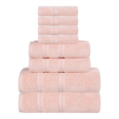 8-Piece Zero-Twist Cotton Towel Set