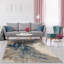 Tapis abstrait bleu / brun Alayia-856801683