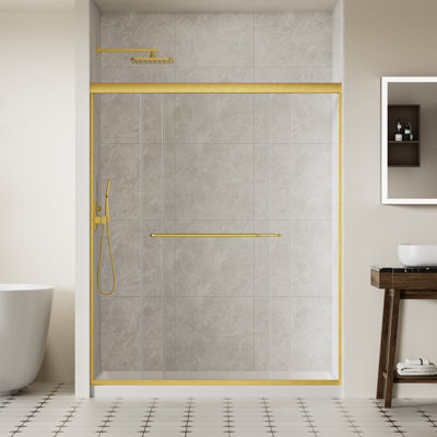Porte de douche semi-sans cadre l 56 à 60 po x H 70 po