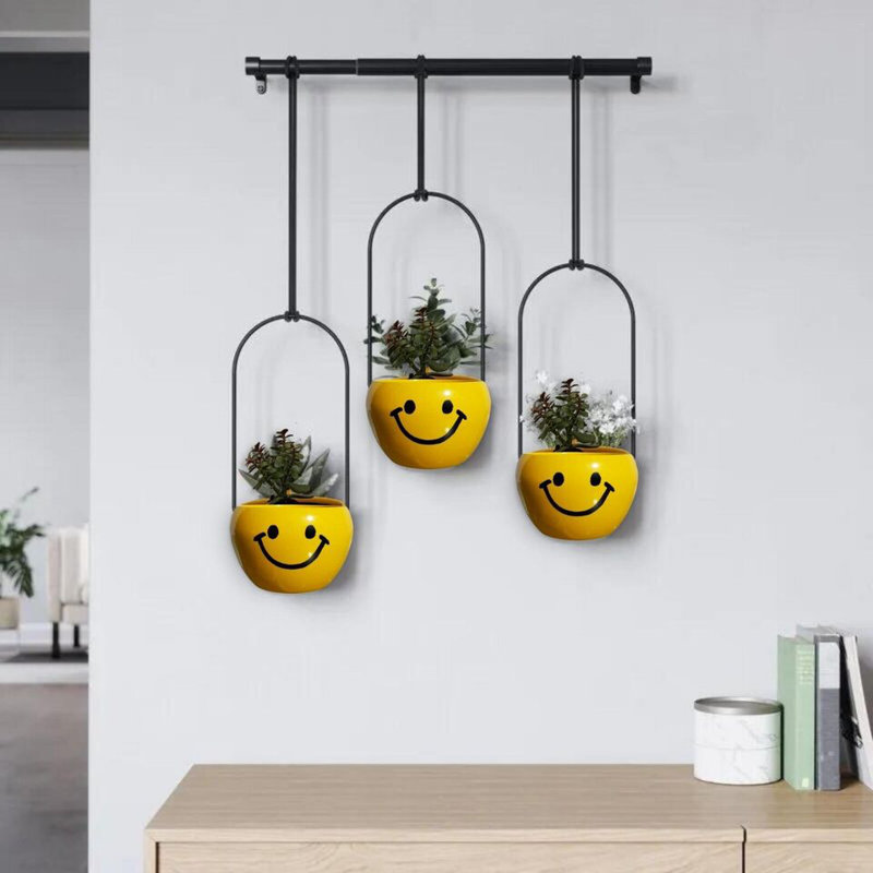 Plant Pot With Drainage Hole, Decorative Metal Vase Ideal For Indoor Home Decor