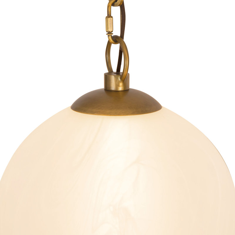 Petra 3 Light Black dimmable LED Chandelier, Antique Brass, 12-in