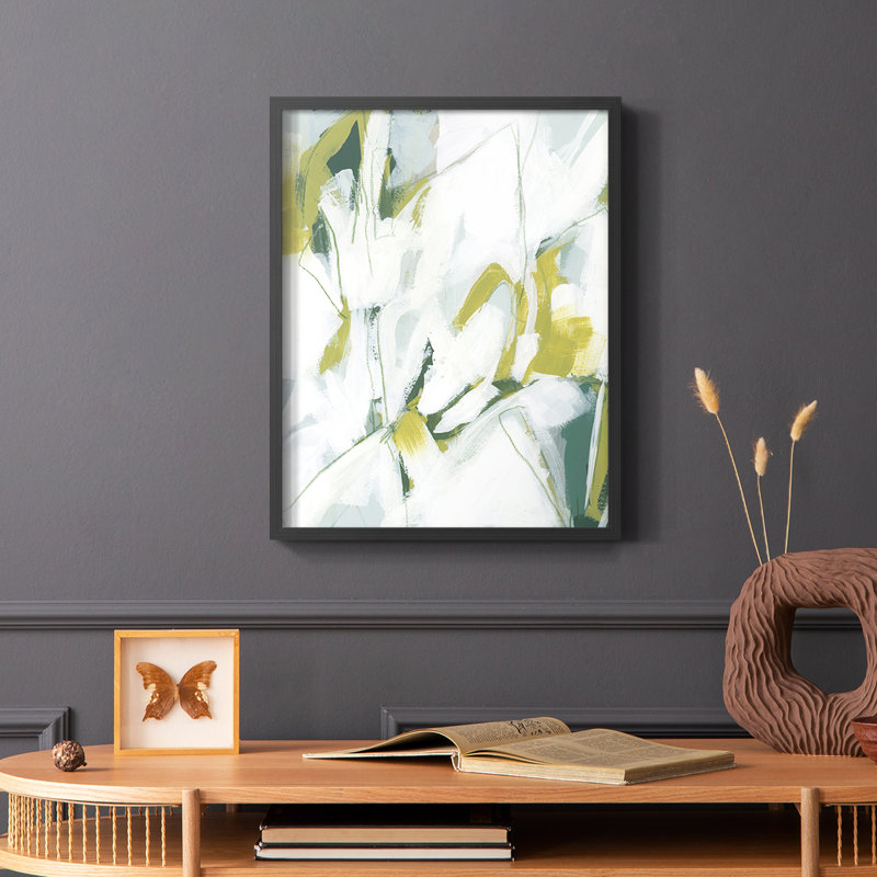 Reproduction encadrée Emerald Ice II - bois massif, Noir, H 14 po x l 11 po