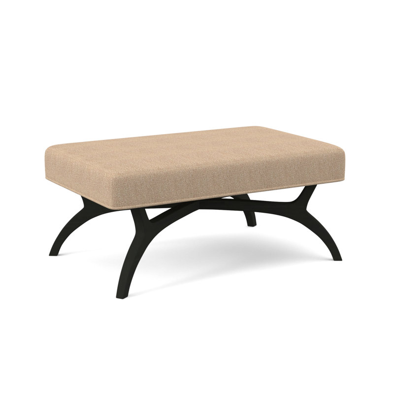 Banc rembourré Ansel, Espresso, Maya blé