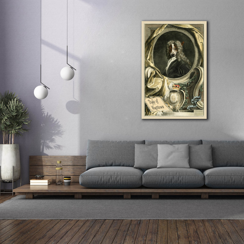  «Royal Dog Portrait 2» par Alicia Longley, art mural sur toile, 40 po x 60 po, H 60 po x l 40 po