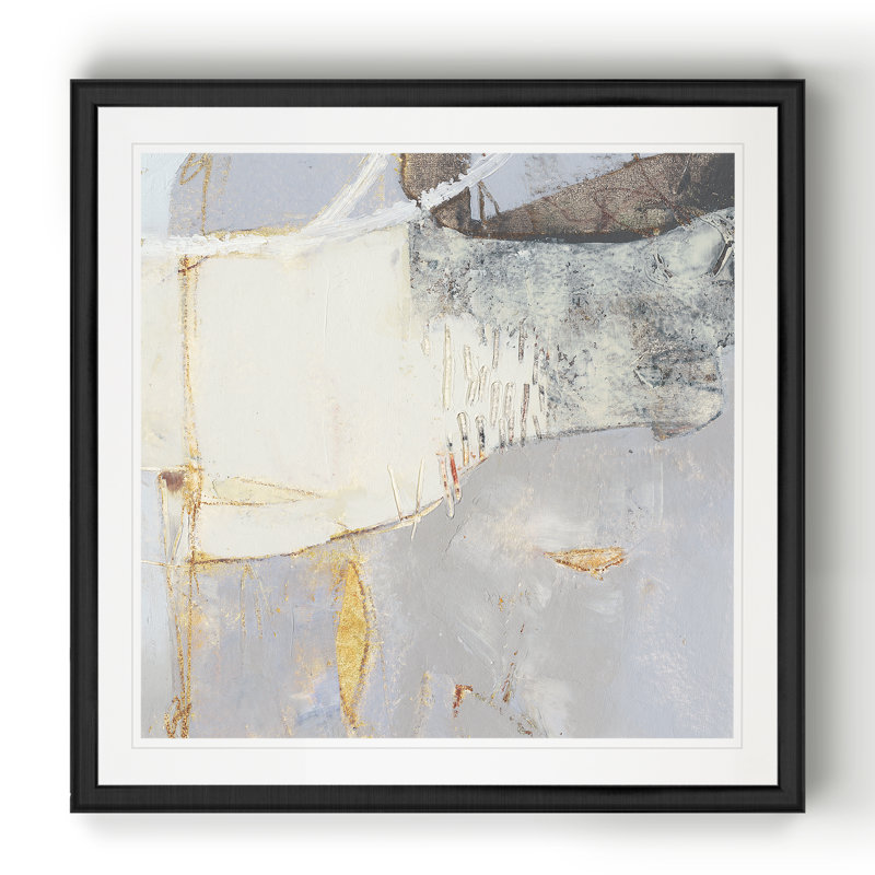 Pique II, peinture sur toile, Cadre noir, H 26,5 po x l 26,5 po x P 1,5 po