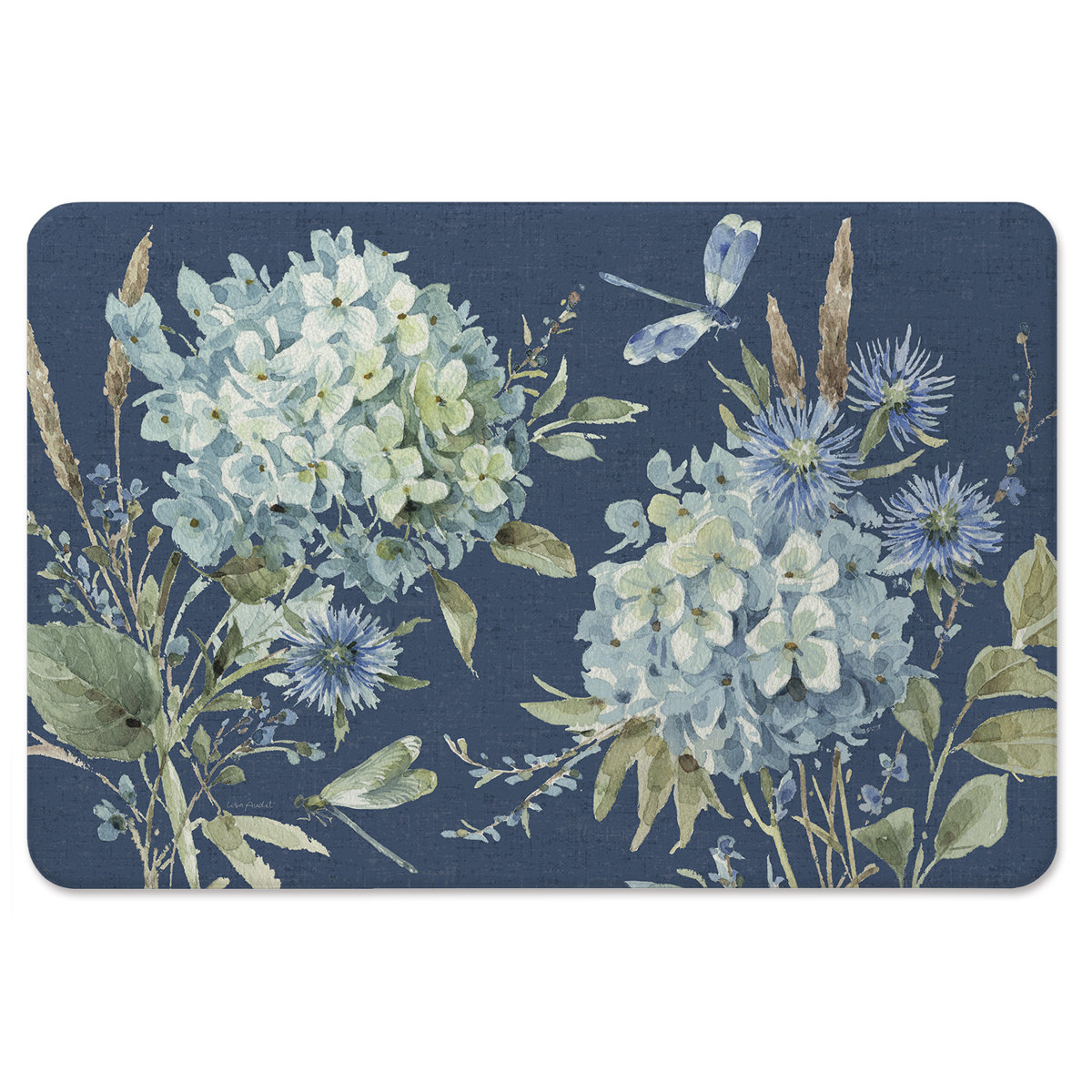CounterArt Bohemian Blue Comfort Kitchen Floor Mat & Reviews | Wayfair