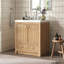 Meuble-lavabo simple 30 po avec 2 portes, tiroir et plateau en quartz-2050255479