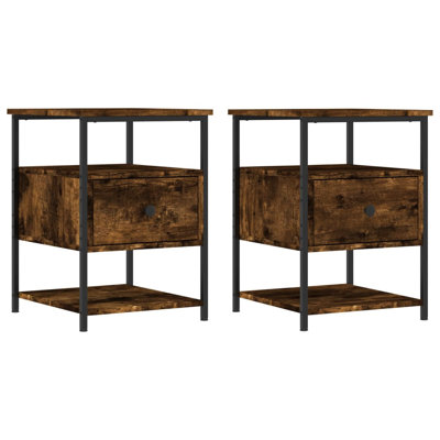 Agshin 40cm W Iron Bedside Table