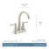 Ronan Two-Handle 4" Centerset Modern Bathroom Faucet with Push-Down Drain