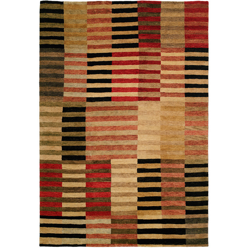 Stockton Wool Geometric Area Rug in Beige, Rectangle 11' x 16'