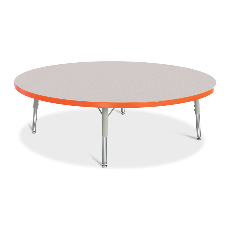 Tables rondes Berries, Gris / Orange, l 42 po x P 42 po (taille élémentaire : H 15 po