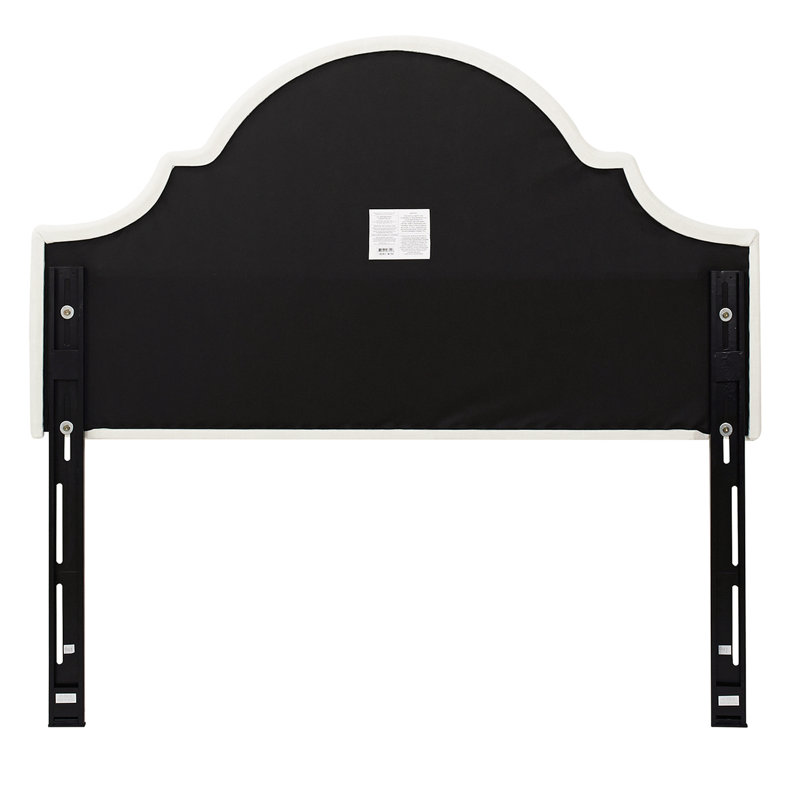 Crantor Upholstered Headboard, Queen, Anique White Woven
