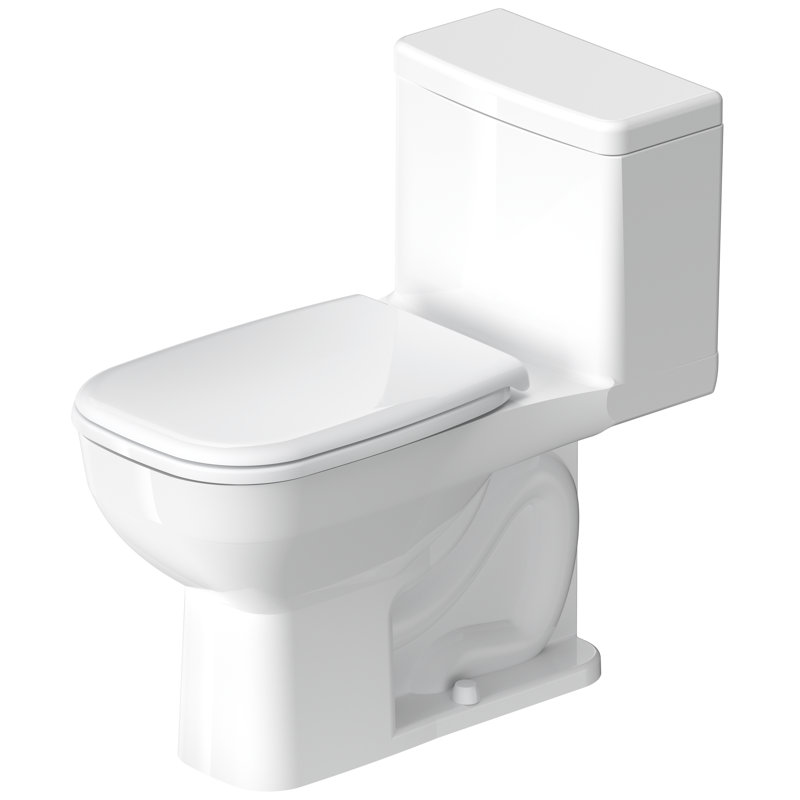 Toilette allongée une pièce D-Code 1,28 GPF (économe en eau) (siège inclus), Côté gauche