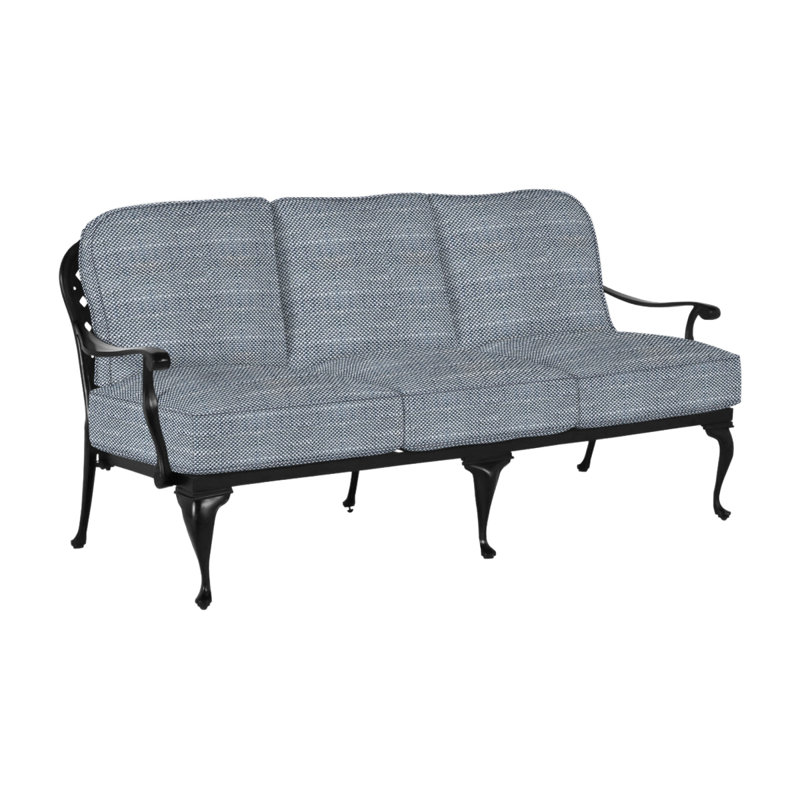Provance Cast Aluminum Outdoor Sofa, Ancient Earth, Welt, Rollo Chambray