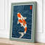 Dancing Koi Japandi - Wrapped Canvas-805381383-805381435