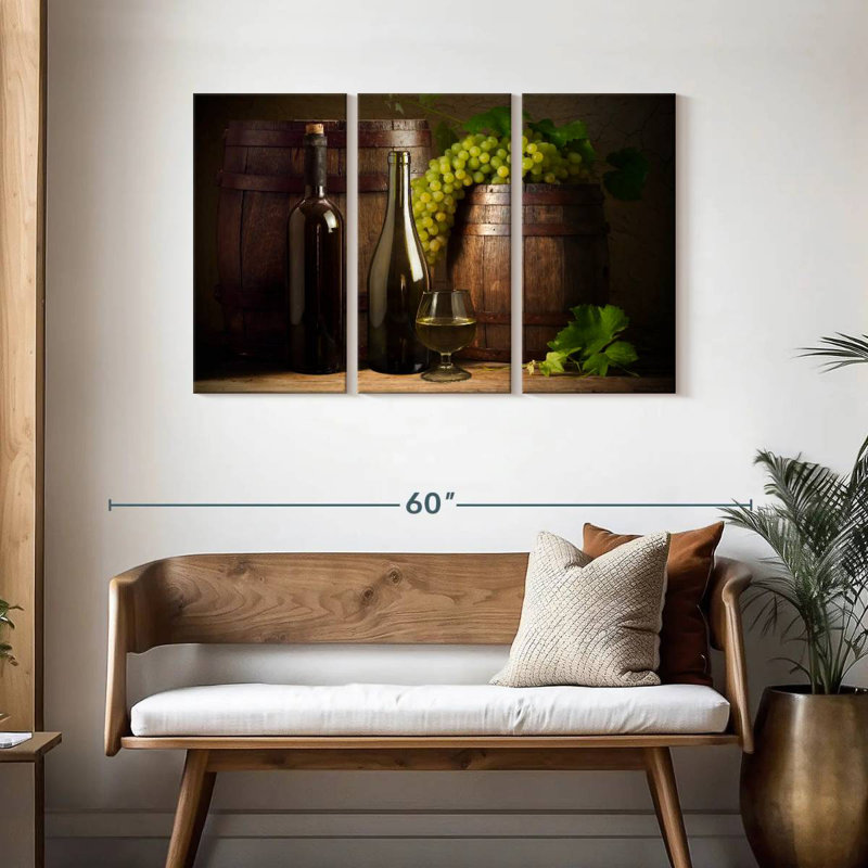 Yarlin Rustic Wine, 28" H x 45" W