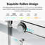 Porte de douche - l 56-60 po x H 76 po, verre 3/8 d'épaisseur, imperméable et