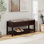 Banc de rangement rembourré avec couvercle rabattable Ingleside