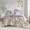 Ensemble d'édredon floral avec draps Luna