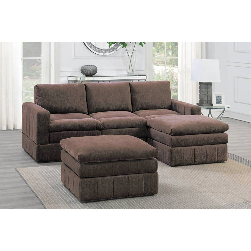 Ensemble modulaire d'angle contemporain 5 pièces