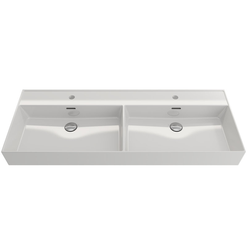 Milano 23.28 in. L Bathroom Sink, White