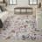 Abigayle Floral Machine Washable Cotton Area Rug in Ivory/Pink-120772280