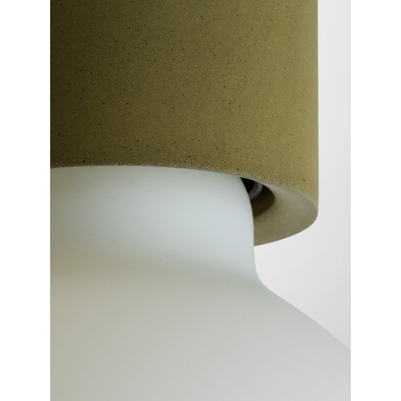 Abriona 1 - Light Bulb Pendant, Olive Green