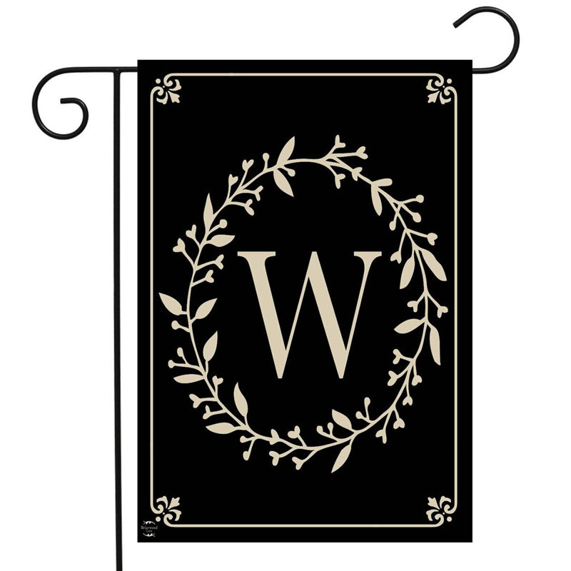  Classic Monogram Letter W Garden Flag