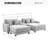 Cottie 4-piece Corduroy Upholstered Sectional-96766409