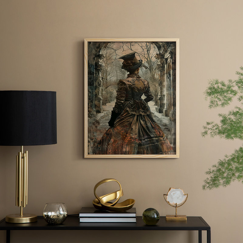 Reproduction encadrée WOMEN Series CMXLI - bois massif, Naturel, H 15 po x l 12 po