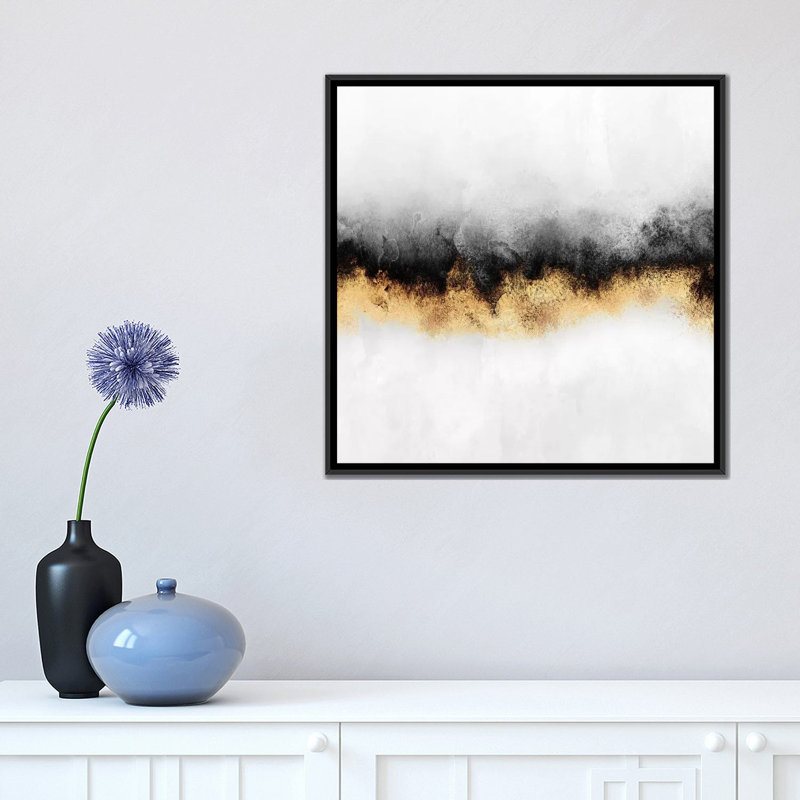 « sky ii », impression sur toile, H 18 po x l 18 po x P 1,5 po, Pas de tapis, Toile avec cadre noir