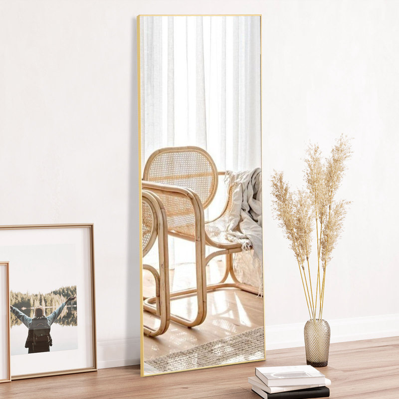 Dochas Aluminum Rectangle Mirror, Gold
