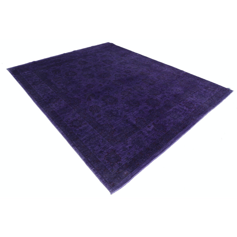 Tapis 100% laine noué à la main 8 x 10 pi avec motif floral pour le salon