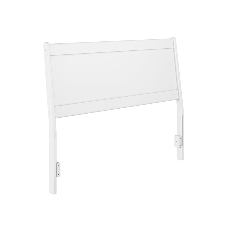 Tête de lit en bois massif Sadiras, Blanc, Full
