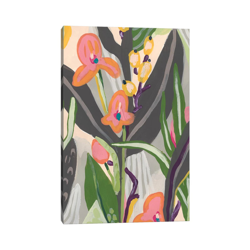 Vibrant Ladyslippers II by June Erica Vess - Wrapped Canvas Print, 20.32 cm H x 30.48 cm W