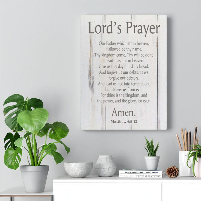 Lords Prayer - Wrapped Canvas Print, 76cm H x 61cm W