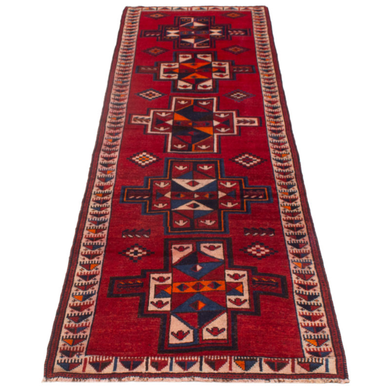 Tapis de couloir unique en laine 3 pi 10 po x 12 pi 3 po Ausha