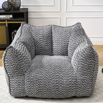Pouf en chenille pour adultes - Mousse haute résilience, confortable pour le salon, la chambre, les jeux vidéo ou la lecture.