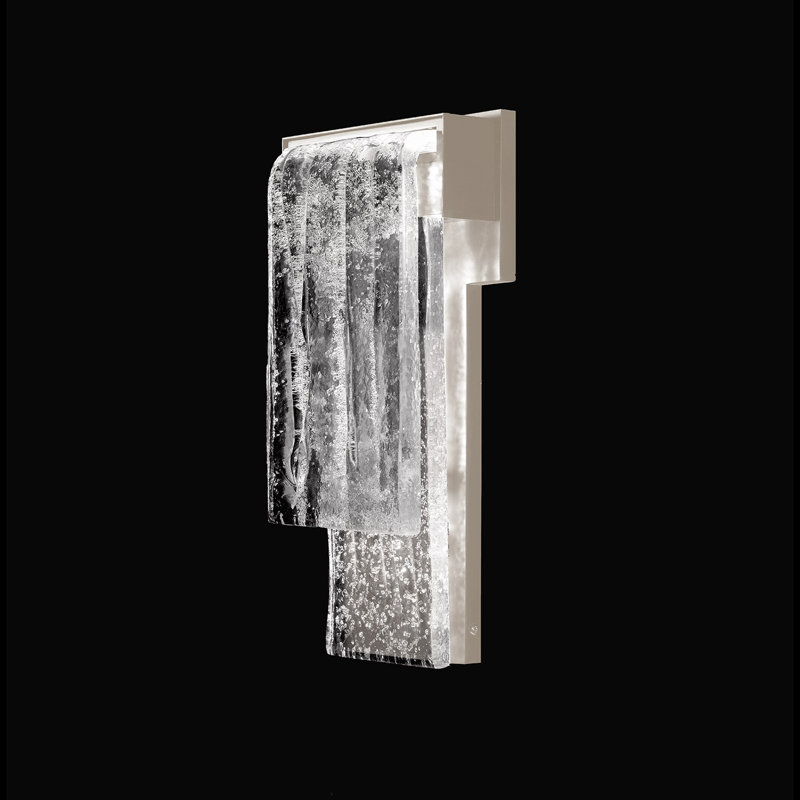 Waterfall 16.25"H  Outdoor Wall Sconce, Outdoor Silver