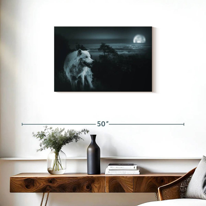 Moon Wolf, 20" H x 30" W
