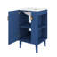 Meuble-lavabo autoportant de 20 po, armoire de salle de bain avec lavabo en céramique, porte à fermeture en douceur, rangement latéral, poignées chic en demi-lune-787143726