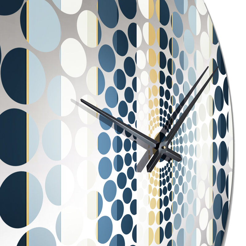 Horloge murale rayée bleu et blanc, Petit