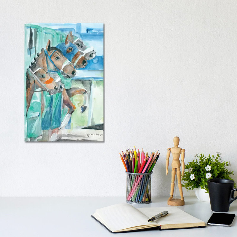 Starting Line by Jessica Mingo - Wrapped Canvas Painting, 20.32 cm H x 30.48 cm W