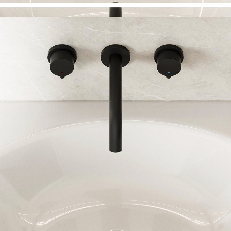 2-handle Bathroom Faucet, Matte Black